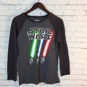 Star Wars Black Top Shirt Long Sleeve Tee Large